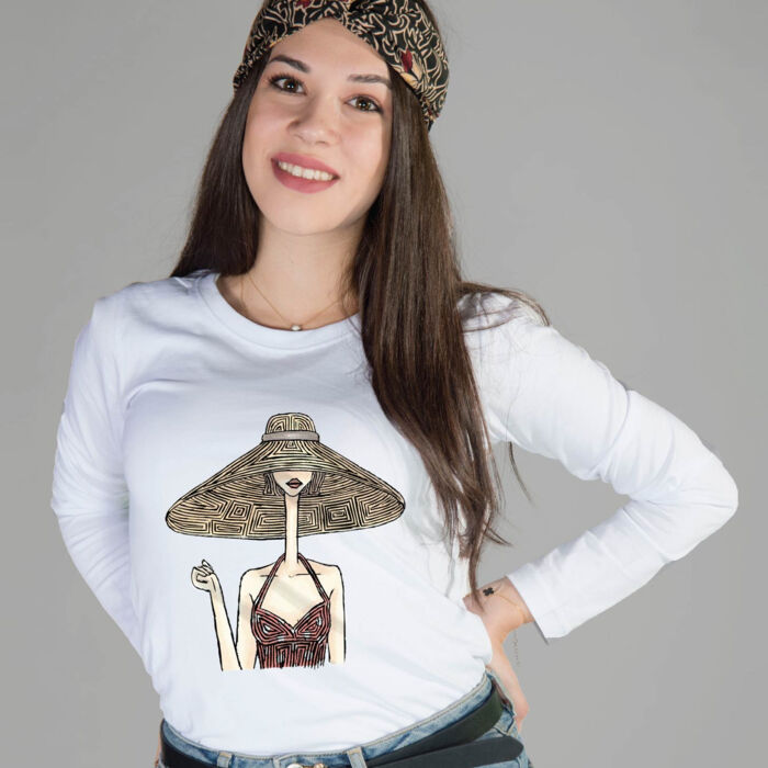 Women's Long Sleeve Shirt  I  بلوزة كم طويل س Thumbnail