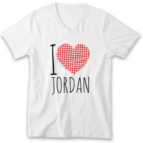 I Love Jordan V-neck Tshirt Thumbnail