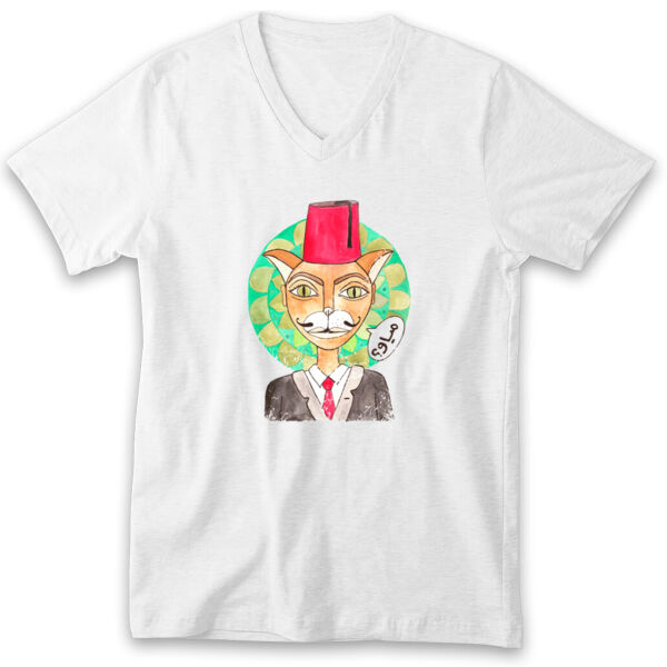 Meow V-neck Tshirt Thumbnail