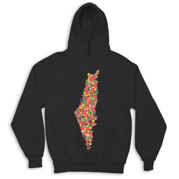 Floral Palestine Map Hoodie Thumbnail
