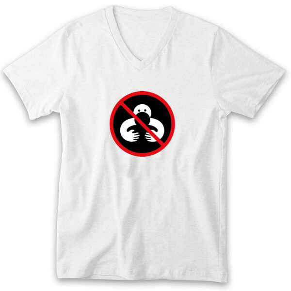 No Hugging V-neck Tshirt Thumbnail