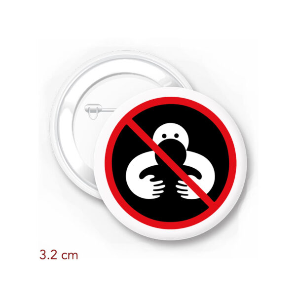 No Hugging Pin Thumbnail