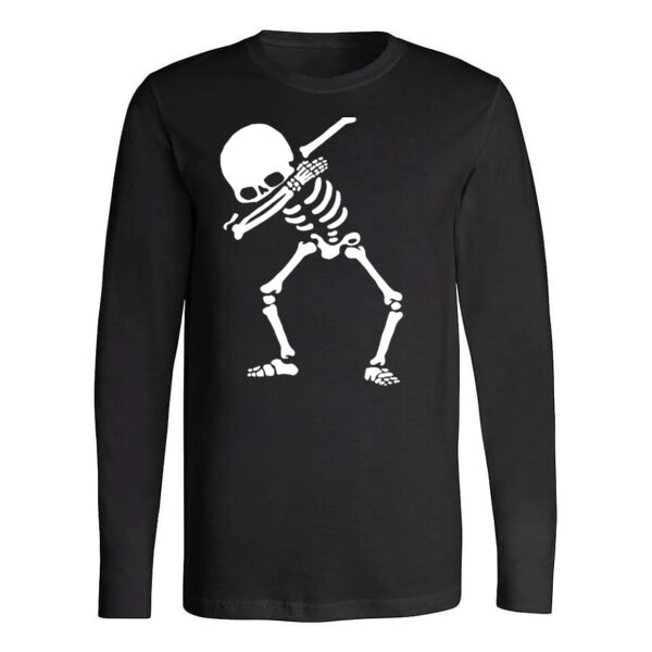 Skeleton Dabbing Long Sleeve Shirt Thumbnail
