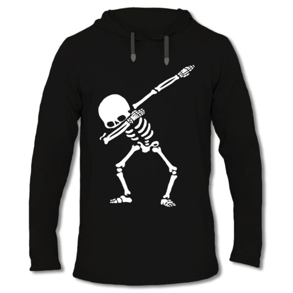 Skeleton Dabbing Light Hoodie Thumbnail