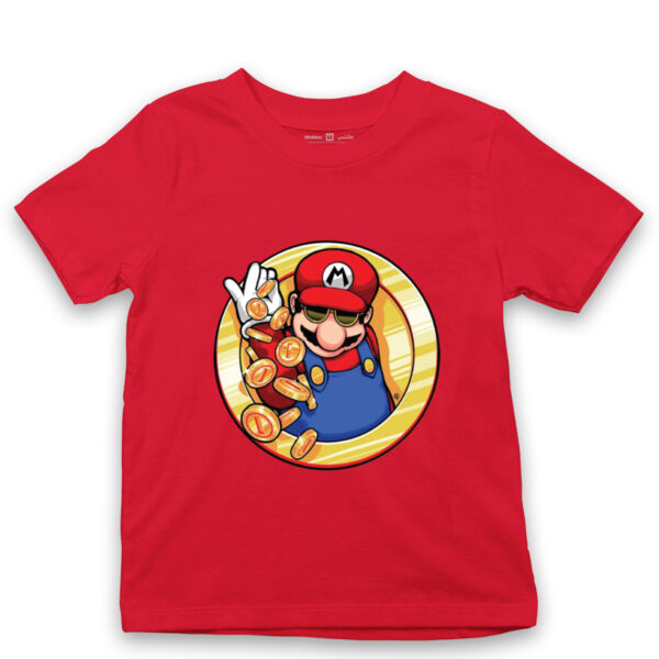 Mario Coins Kids Tshirt By Lorans Thumbnail