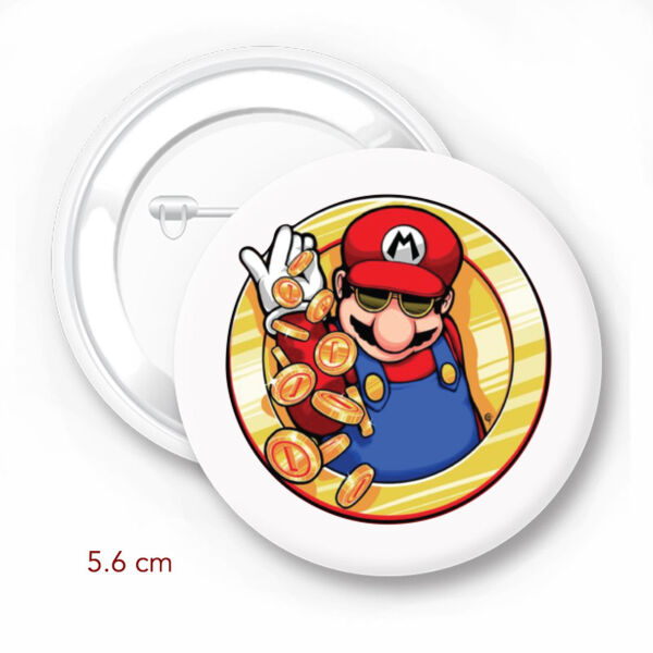Mario Coin 5.6cm Pin By Lorans Thumbnail