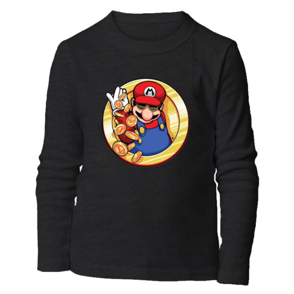 Mario Coin Kids Long Sleeve Shirt By Lorans Thumbnail