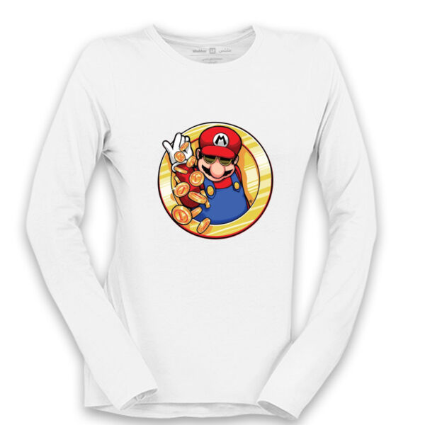 Mario Coin Womens Long Sleeve Shirt By Lorans Thumbnail