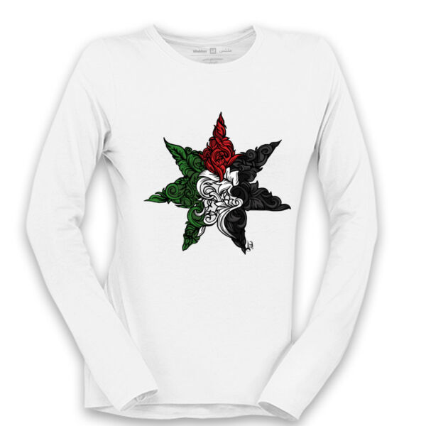 Floral Star Palestinian Long Sleeve Shirt Thumbnail