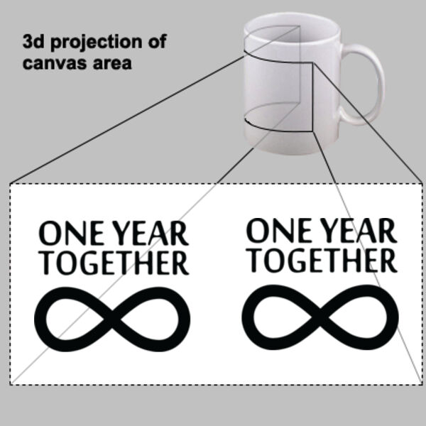One Year Together Mug Thumbnail