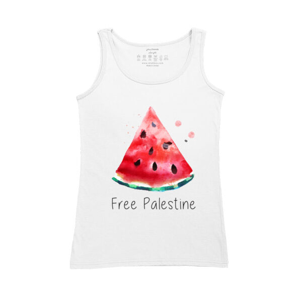 Free Palestine Watermelon Womens Tank Top Thumbnail