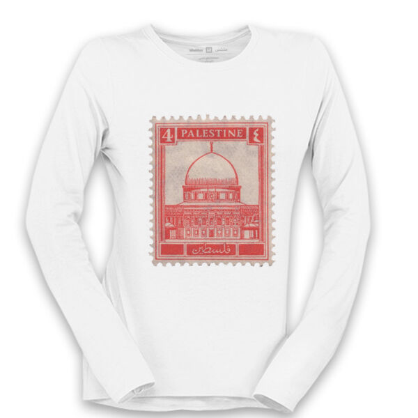 Palestine Stamp Long Sleeve Shirt Thumbnail