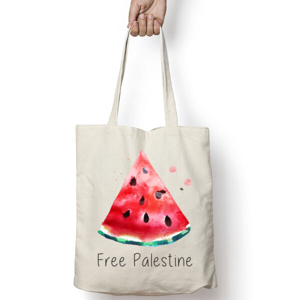 Free Palestine Watermelon Tote Bag Thumbnail