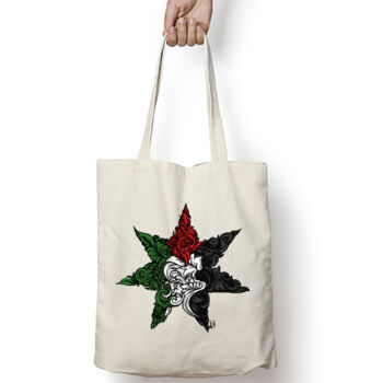 Floral Star Palestinian Tote Bag Thumbnail
