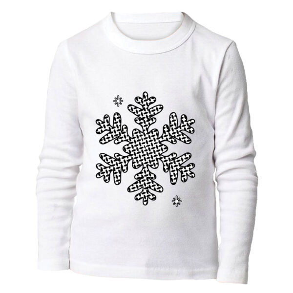 Palestinian Snow Flake Kids Long Sleeve Shirt Thumbnail