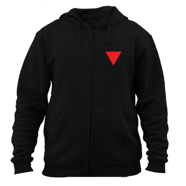 Palestine Red Triangle Zipper Hoodie Thumbnail