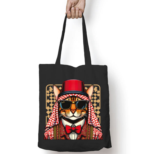 Cat Tarbboush V2 Tote Bag Thumbnail