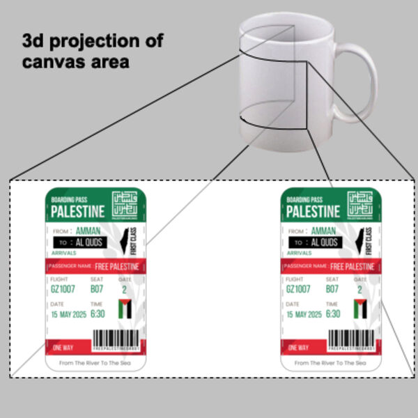 Palestine Boarding Pass Mug Thumbnail