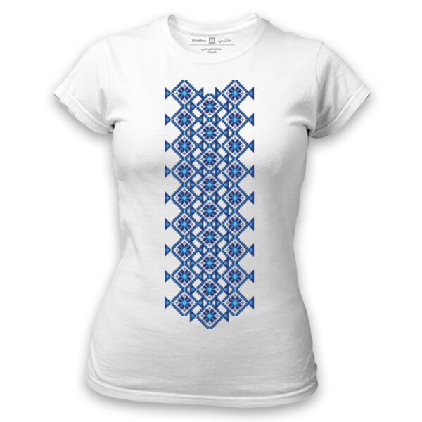 Blue Tatreez Tshirt Thumbnail
