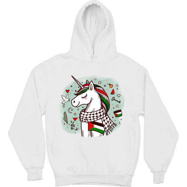 Unicorn Palestine Kids Hoodie Thumbnail