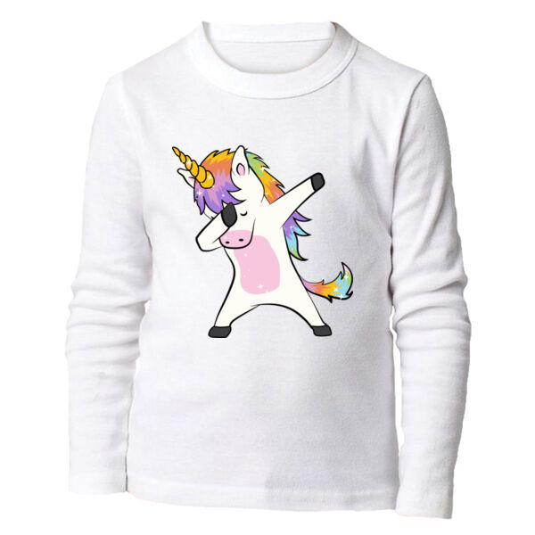 Dabbing Unicorn Long Sleeve Shirt Thumbnail