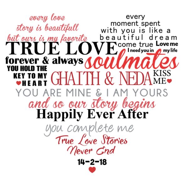 Heart With Words Valentine Thumbnail