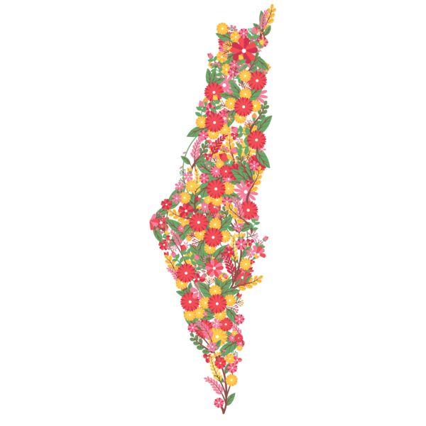 Floral Palestine Map Thumbnail